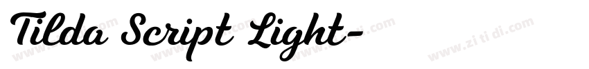 Tilda Script Light字体转换 Tilda Script Light字体转换